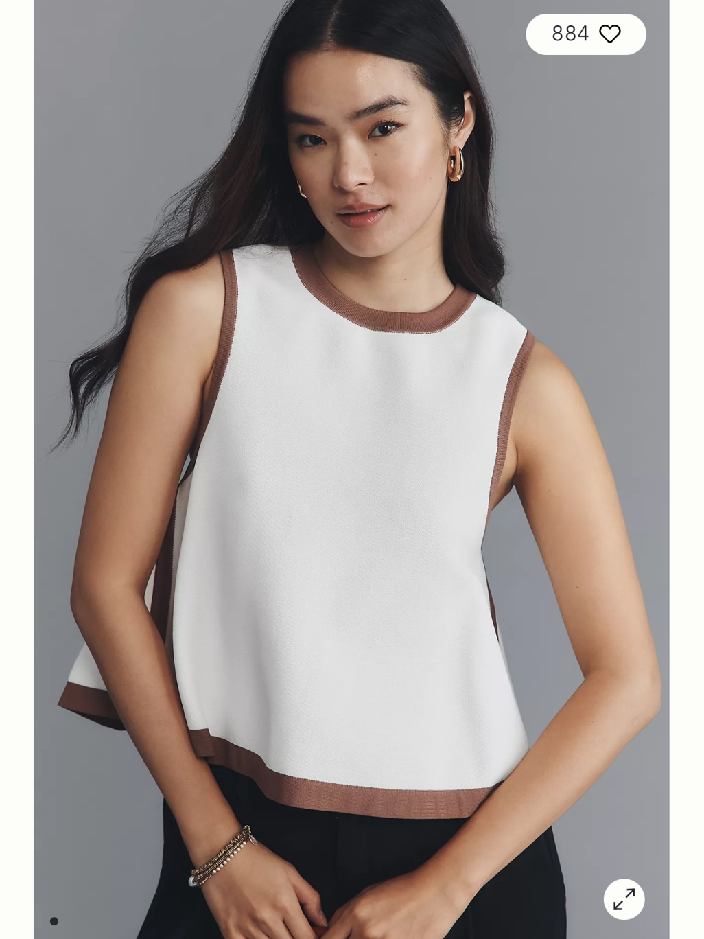 Maeve Sleeveless Swing Knit Top